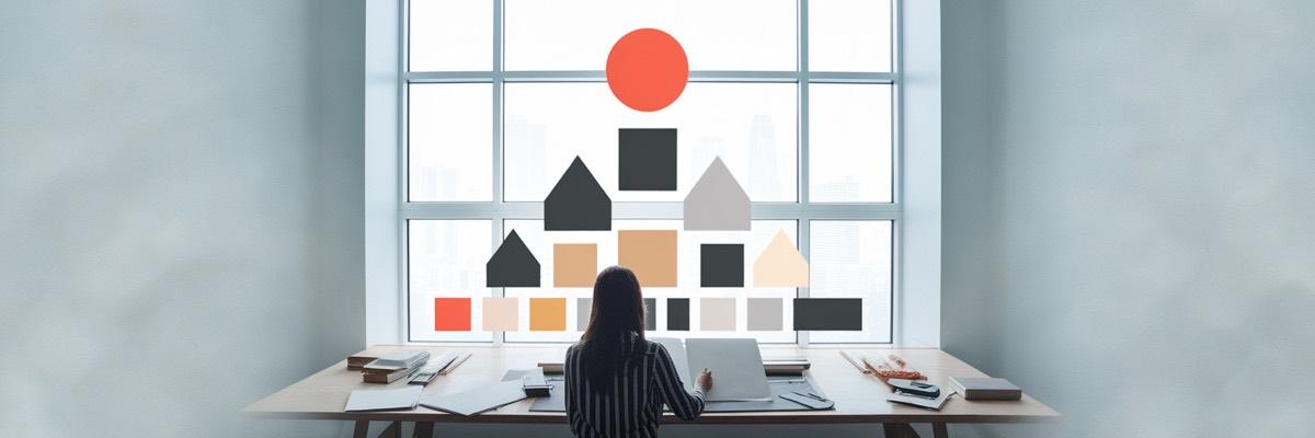 Designer creating a visual hierarchy.